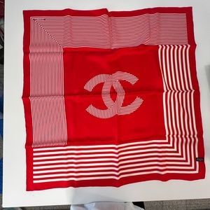 New Chanel red scarf